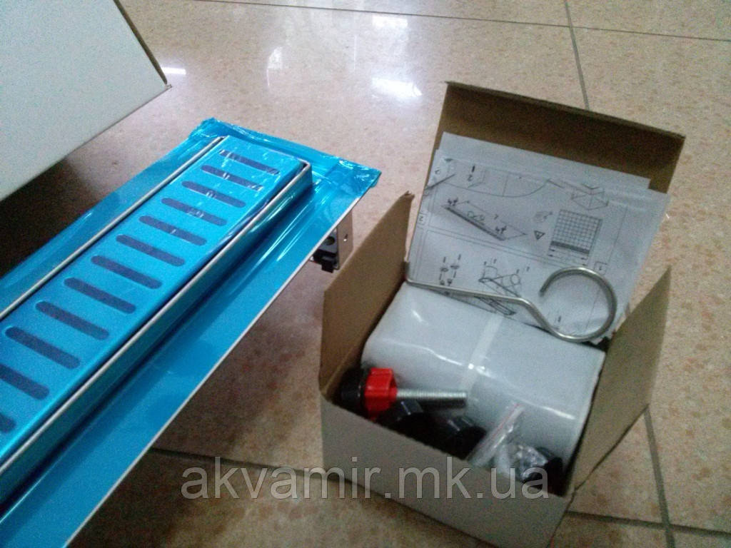 Душовий трап 90 см QT Hydro 900*960 CRM мокрий закрив (нерж. сталь)