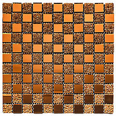 Мозаїка з декоративного скла 298х298х4,5мм Оранж SW-00002360