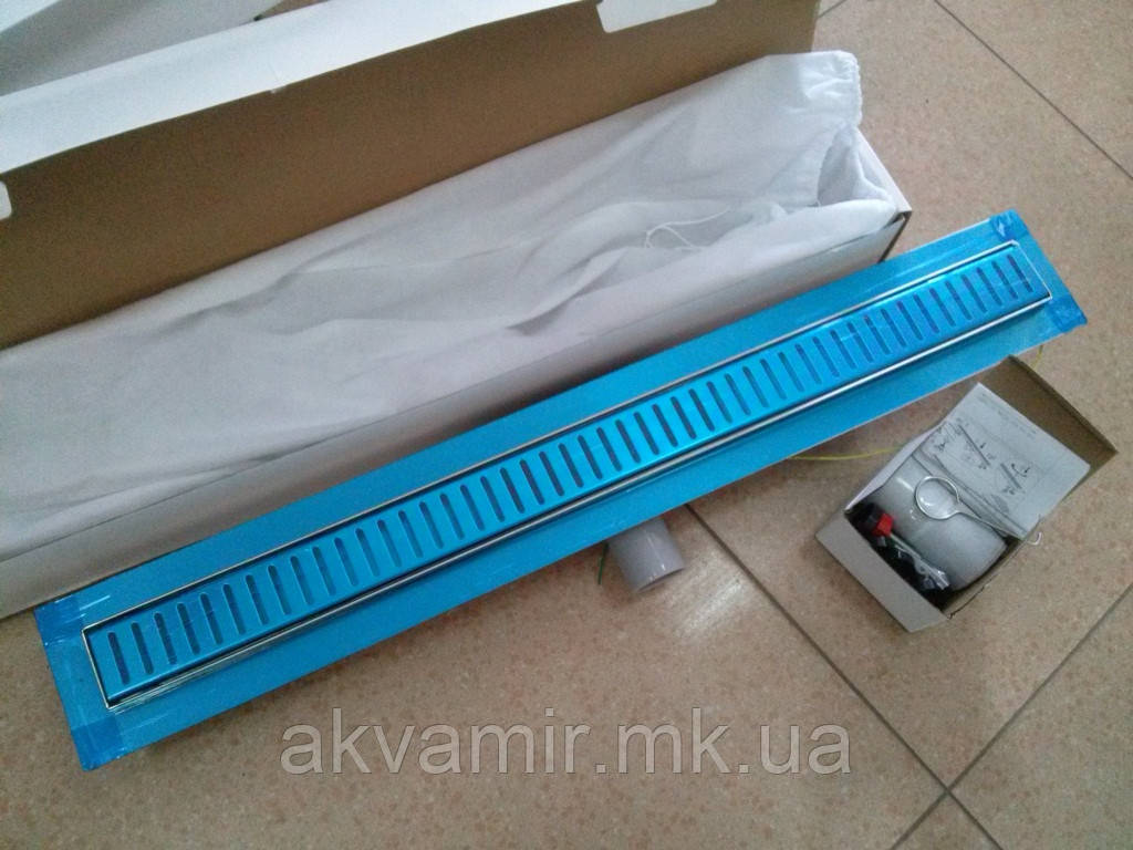 Душовий трап 80 см QT Hydro 800*860 CRM мокрий затвор (нерж. сталь)