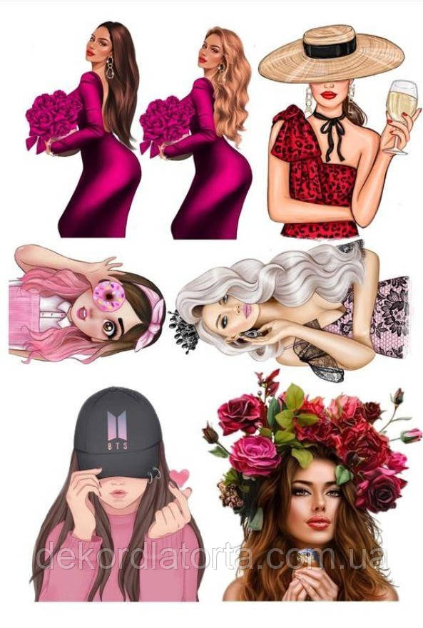 Цукрова картинка Дівчата №9154