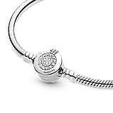 Срібний браслет Pandora «Сяюча корона O» 599046C01 17, фото 4