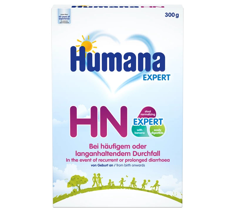 Humana Expert HN Суміш c пребіотиками від кишкових розладів у малюків, від народження, 300г. (Хумана), фото 1
