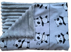 Дитячий плюшевий плед для новонароджених малюків з бавовни в дитячу коляску, ліжко BST Сірий