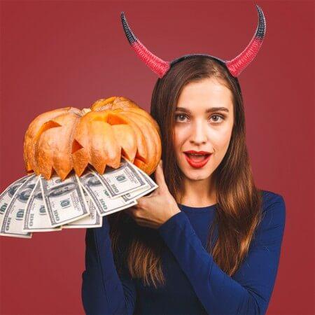 Роги ЧЕРВОНІ з ЧОРНИМ Косплей Демона на обідку, фото 1