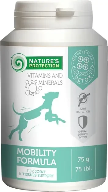 Добавка для зміцнення суглобів, сухожиль і зв'язок собак Nature's Protection Mobility Formula 75 таблеток