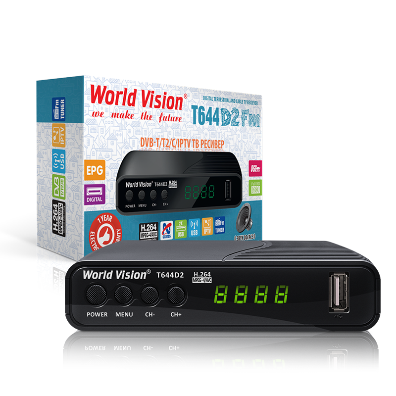 Т2 тюнер World Vision T644D2