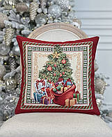 Декоративна наволочка Новорічна 45х45 см, гобелен JOUETS