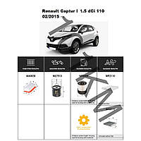 Комплект фільтрів Renault Captur I 1.5 dCi 110 (2015-) WIX