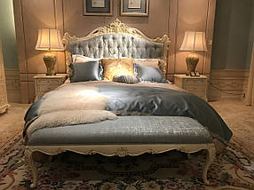 Елітне двоспальне дерев'яне класичне ліжко Емілі, фото 2