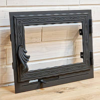 Дверцята зі склом 370*420мм і піддувом Hetta Mia