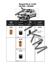 Комплект фільтрів Renault Clio II 1.2 8V (1998-2005) WIX