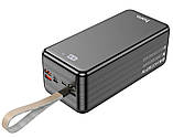 УМБ портативне зарядне Power Bank HOCO DB21 80000 mAh зі знімними кабелями, чорне, фото 2
