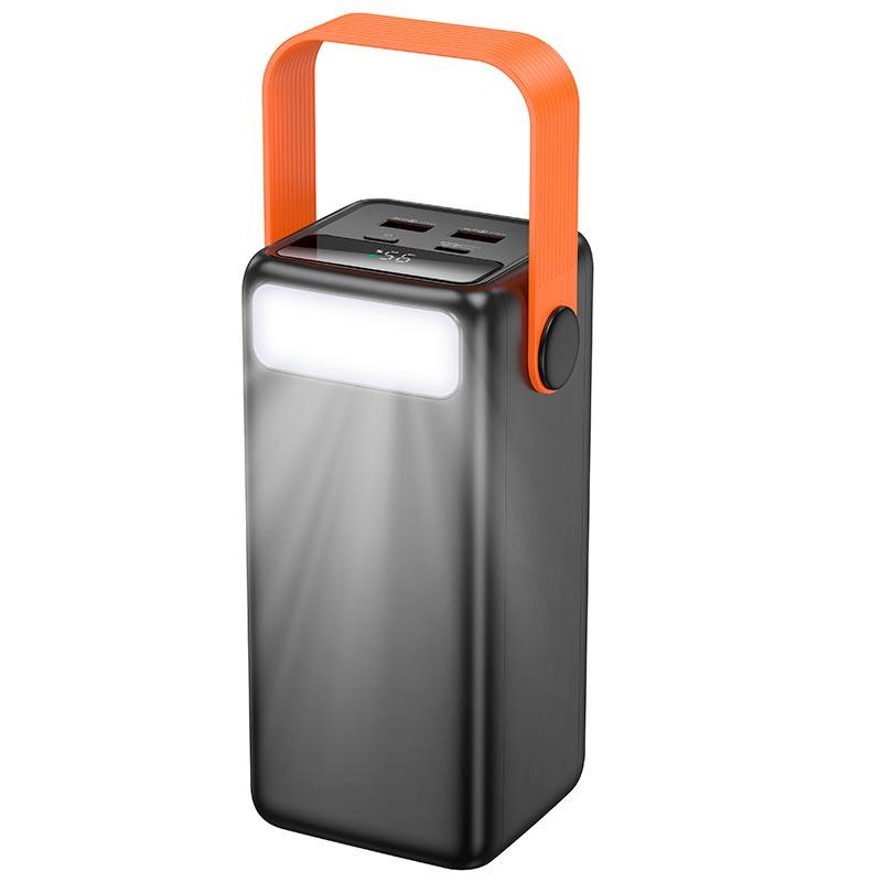 УМБ портативне зарядне Power Bank Borofone Magnifico BJ66B 60000mAh, 2 USB, Type-C, QC, чорне