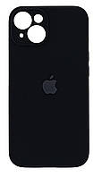 Чохол Silicone Case Box для Apple iPhone 14 бампер Soft Touch з мікрофіброю чорний