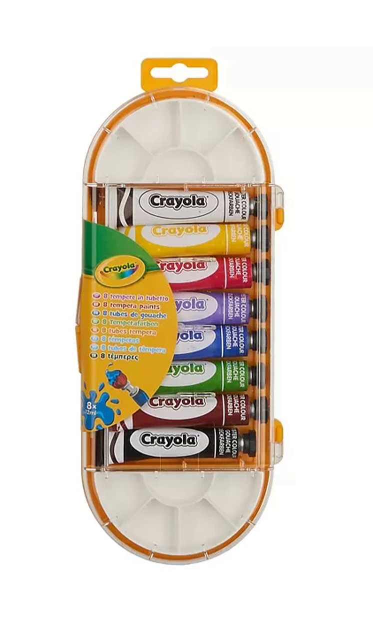 Набір темперних фарб у тюбиках 8 кольорів Crayons 21 шт 7407