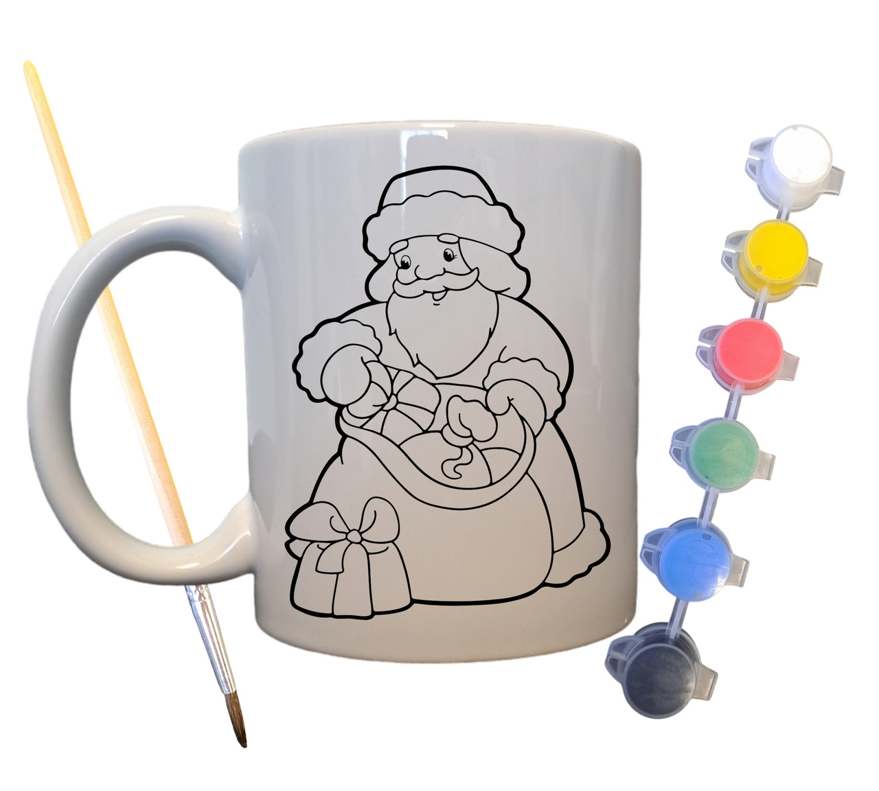 Набір для творчості кружка розмальовка "Різдво" 330 мл біла (КР0057), фото 1