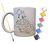 Набір для творчості кружка розмальовка "Новорічні Свята" 330 мл біла (КР0059), фото 2