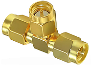 Трійник перехідник 3х SMA Male (тато, штекер), спліттер адаптер розгалужувач для антени роутера, модему, FPV, фото 2