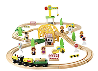 Дерев'янна залізна дорога Avko 70 елементів C187