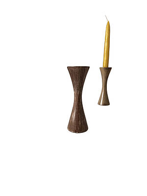 Підсвічник під свічку дерев'яний лакований декоративний настільний / Підсвічники для свічок дерево