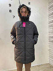 Модна дитяча зимова куртка для дівчинки підлітка Тіара розміри 140-146