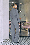 Брюки жіночі прямі з турецької костюмки 42-52 розміри різні кольори сірі, фото 4