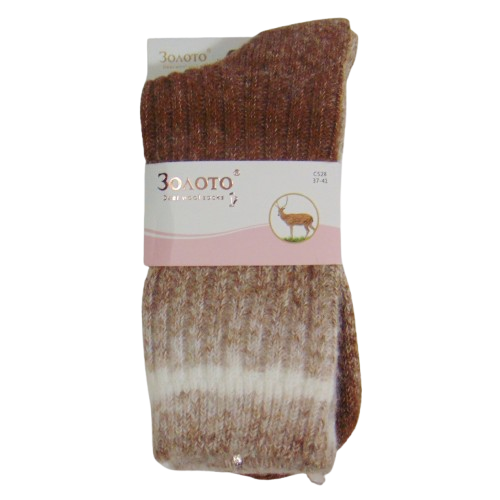 Вовняні шкарпетки Золото 37-41 коричневі 528, фото 1