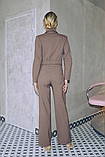 Брюки жіночі прямі з турецької костюмки 42-52 розміри різні кольори бежеві, фото 4