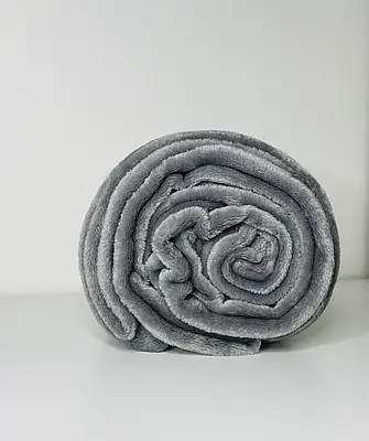 Плед дитячий на Кушетку Плюшевий сірий