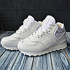 Жіночі зимові кросівки New Balance 574 winter white високі Нью баланс білі теплі з хутром, фото 6