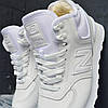 Жіночі зимові кросівки New Balance 574 winter white високі Нью баланс білі теплі з хутром, фото 7