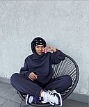 Жіночий спортивний костюм з худі, стиль oversize, фото 4
