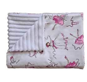 Дитяче легке плед - покривало бавовняне для новонароджених малюків в дитяче ліжко або коляску BST Пудровий+Білий