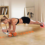 Автоматичний тренажер для живота, коліщатко для живота з подушечкою для пуш-апу UD-12, фото 10