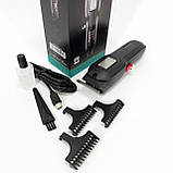 Електрична машинка з насадкою для бороди, Професійна машинка для стрижки з насадками DR-30, фото 6