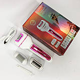 Епілятор для обличчя жіноча бритва VGR, Терка пемза для п'ят Прилад чищення п'ят електричний YG-47, фото 10