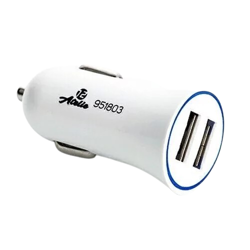 Автомобільний зарядний пристрій APRO 951803 2USB 12V/24V 5V 2,1А білий