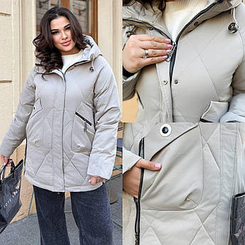 Зимова жіноча куртка батал