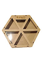 Коробки з дерева фанери для солодощів, сухофруктів круглі 14 лютого 8 березня