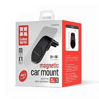 Тримач автомобільний для мобільного ColorWay CW-CHM04-BK магнітний чорний, фото 7
