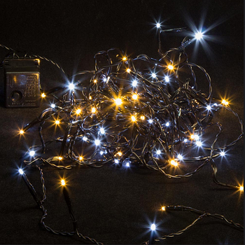 Світлодіодна гірлянда мішура-водоспад 250 Led 5м (150 теплий статичний+100 білий водоспад) CW-G-250L5VMC