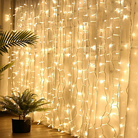 Світлодіодна гірлянда завіса (штора) 300 Led 3*3м теплий колір USB CW-GW-300L33U ColorWay, фото 3