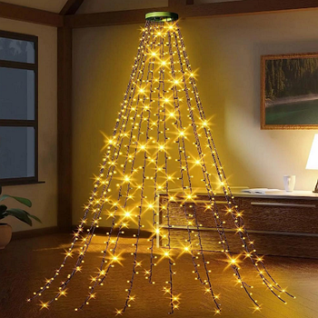 Світлодіодна гірлянда каскад 98 Led 7*1,5м 8 режимів теплий колір USB CW-G-98L71CU ColorWay