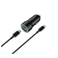 Автомобільний зарядний пристрій Havit HV-CC613 USB+Type-C QC+PD чорний, фото 6