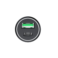 Автомобільний зарядний пристрій Havit HV-CC613 USB+Type-C QC+PD чорний, фото 8