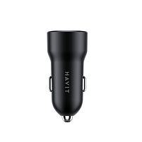 Автомобільний зарядний пристрій Havit HV-CC613 USB+Type-C QC+PD чорний, фото 9