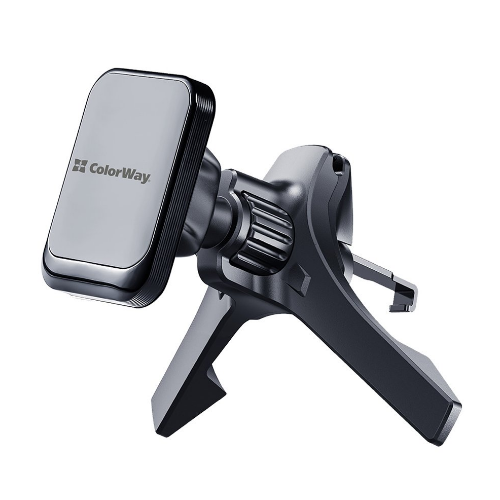 Тримач автомобільний для мобільного Air Vent-6 ColorWay CW-CHM16-GR магнітний сірий, фото 1