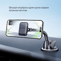 Тримач автомобільний для мобільного Dashboard-3 ColorWay CW-CHM17-GR магнітний сірий, фото 2