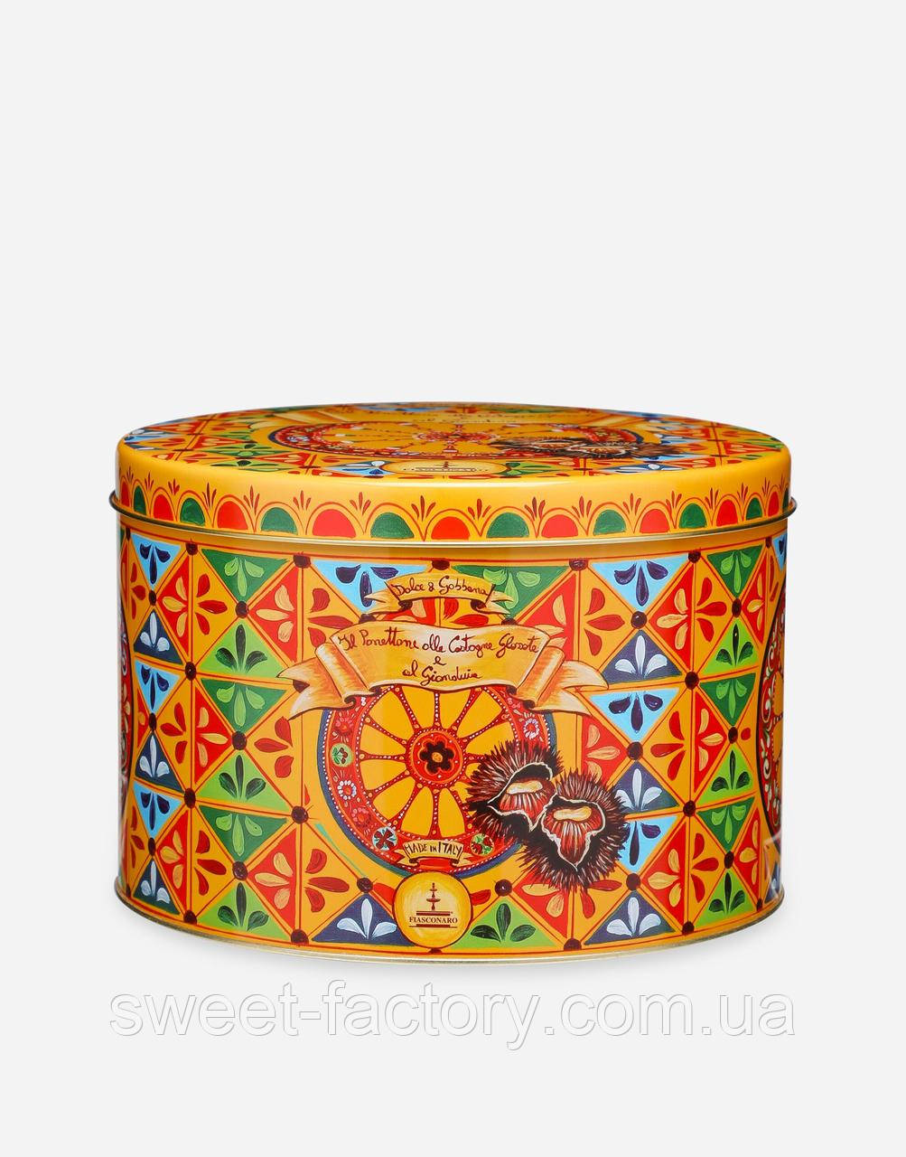 Панетоне Fiasconaro Dolce & Gabbana Panettone Chestnuts Chocolate 1000g, фото 1