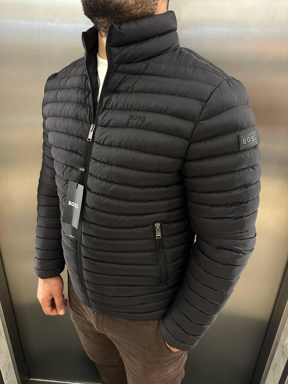 Чоловіча зимова куртка HUGO BOSS D12355 чорна M, 3XL, фото 1